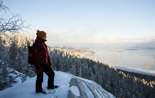 Eräsniekka Ky / Feel Koli Nature tours owner Irja Tanskanen in Koli National Park viewpoint